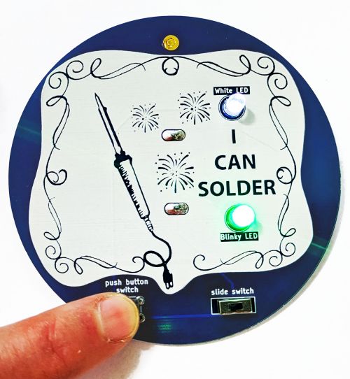 "I Can Solder" Badge kit